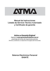 ATMA BA847E Manual De Instrucciones