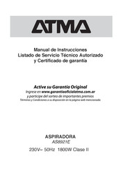 ATMA AS8921E Manual De Instrucciones