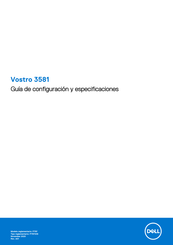 Dell Vostro 3581 Guía De Configuración Y Especificaciones