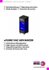 Abicor Binzel xFUME VAC ADVANCED Instructivo De Servicio