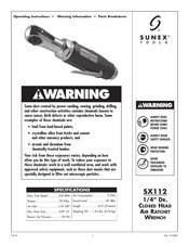 Sunex Tools SX112 Instrucciones De Operación
