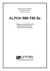 Unitek ALPHA 750 Sx Manual Del Usario