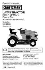 Craftsman 960420223 Manual Del Operador