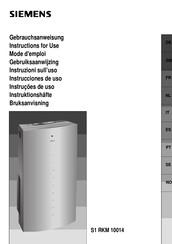 Siemens S1 RKM 10014 Instrucciones De Uso