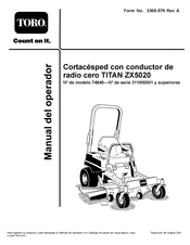 Toro TITAN ZX5020 Manual Del Operador