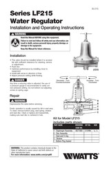 Watts LF215 Serie Instrucciones De Instalación Y Funcionamiento