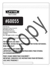 Lifetime 60055 Instrucciones De Montaje