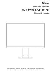 NEC MultiSync EA245WMi Manual De Usuario