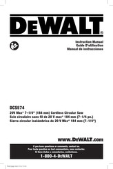 DeWalt DCS574W1 Manual De Instrucciones