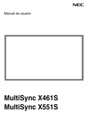 NEC MultiSync X461S Manual De Usuario