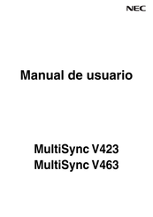 NEC MultiSync V463 Manual De Usuario