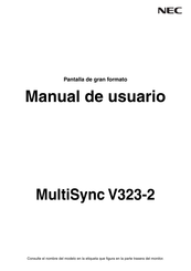 NEC MultiSync V323-2 Manual De Usuario