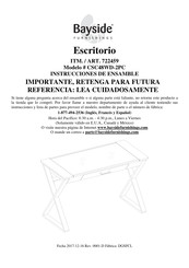 Bayside Furnishings 722459 Instrucciones De Ensamble