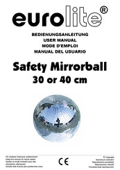 EuroLite Safety Mirrorball 30 cm Manual Del Usuario