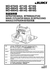 JUKI MO-6704S Manual De Instrucciones