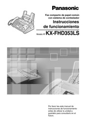 Panasonic KX-FHD353LS Instrucciones De Funcionamiento