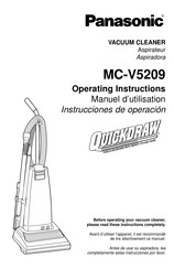 Panasonic Quickdraw MC-V5209 Instrucciones De Operación