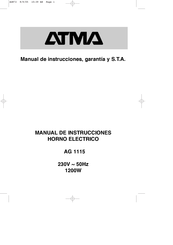 ATMA AG 1115 Manual De Instrucciones Garantía Y Servicios Técnicos Autorizados