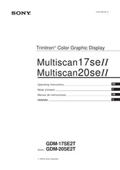 Sony Multiscan 17se II Manual De Instrucciones
