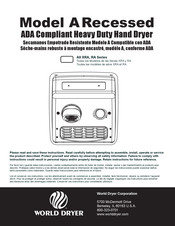 World Dryer D XRA57 Manual Del Usario