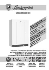 Lamborghini Caloreclima Vela X 24 MBS W TOP U Manual Para La Instalación Y El Mantenimiento