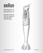 Braun MR 320 Pasta Manual De Instrucciones