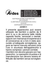 ARDES AR5R11 Instrucciones Para El Uso