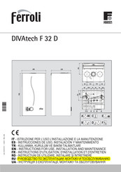 Ferroli DIVAtech F 32 D Instrucciones De Uso, Instalación Y Mantenimiento