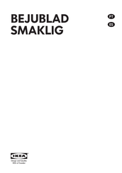 IKEA BEJUBLAD SMAKLIG Manual Del Usuario