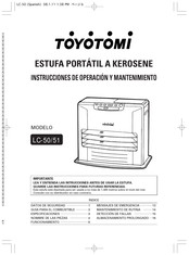 Toyotomi LC-50 Instrucciones De Operacion Y Mantenimiento