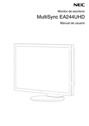 NEC MultiSync EA244UHD Manual De Usuario