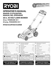 Ryobi RY401012VNM Manual Del Operador