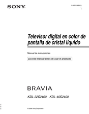 Sony BRAVIA KDL-32S2400 Manual De Instrucciones