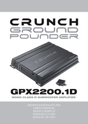 Crunch GROUND POWER GPX2200.1D Manual De Uso