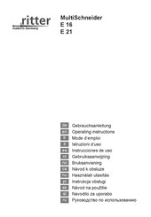 Ritter E 16 Instrucciones De Uso