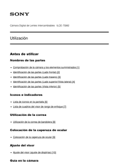 Sony ILCE-7SM2 Manual De Utilización