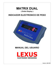 Lexus Electronic Weighing MATRIX DUAL Manual Del Usuario