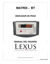 Lexus Electronic Weighing MATRIX-BT Manual Del Usuario