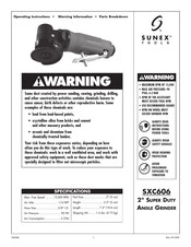 Sunex Tools SXC606 Instrucciones Operativas