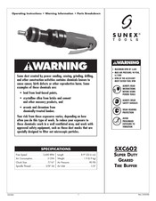Sunex Tools SXC602 Instrucciones Operativas