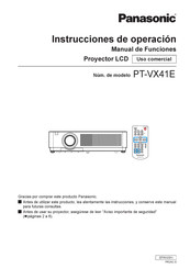 Panasonic PT-VX41E Instrucciones De Operación