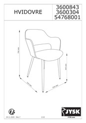 JYSK HVIDOVRE 54768001 Manual De Instrucciones