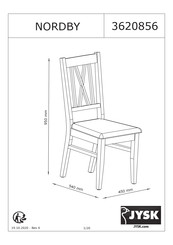 JYSK NORDBY 3620856 Manual De Instrucciones