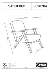 JYSK SADDERUP 3698204 Manual De Instrucciones