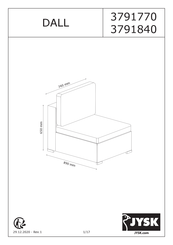 JYSK DALL 3791770 Manual De Instrucciones