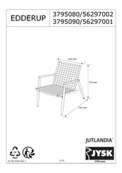 JYSK JUTLANDIA EDDERUP 56297002 Manual De Instrucciones