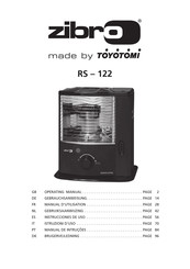 Toyotomi zibro RS - 122 Instrucciones De Uso