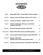 EcoWater Systems CWFS WHF Manual Del Usuario