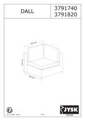 JYSK DALL 3791820 Manual De Instrucciones