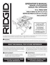 RIDGID R4513T Manual Del Operador